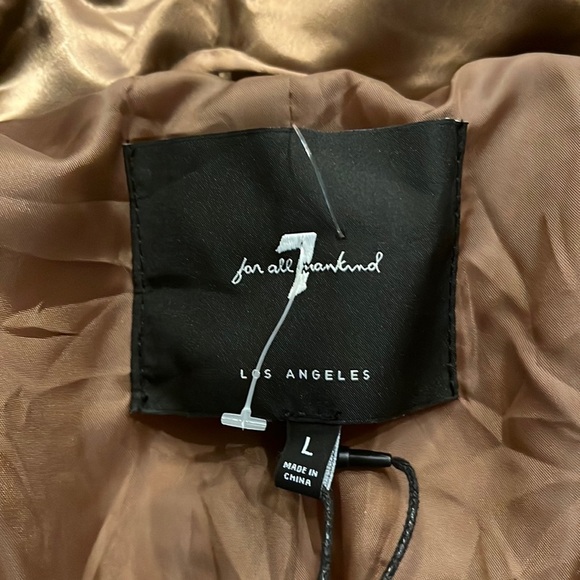 7 For All Mankind Cooper Metallic Short Puffer Jacket Size L - Picture 5 of 7